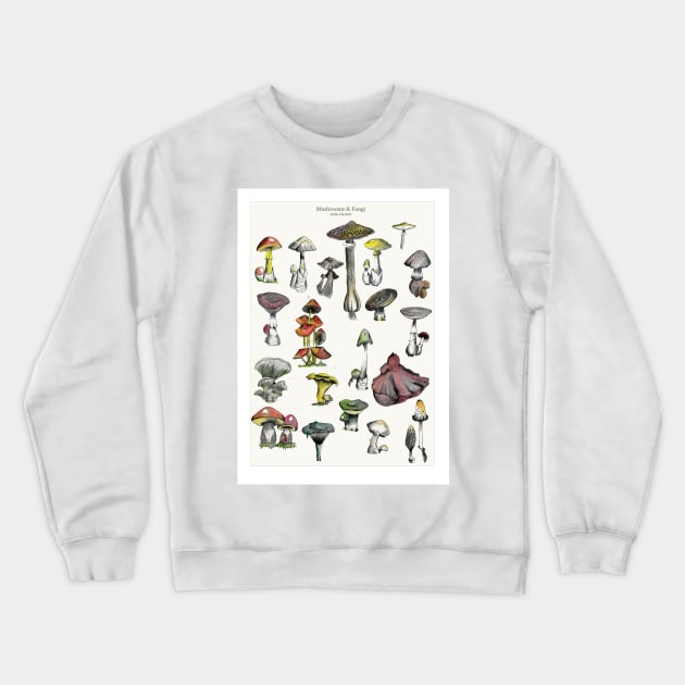 Mushroom and Fungi Crewneck Sweatshirt by IndiasIllustrations